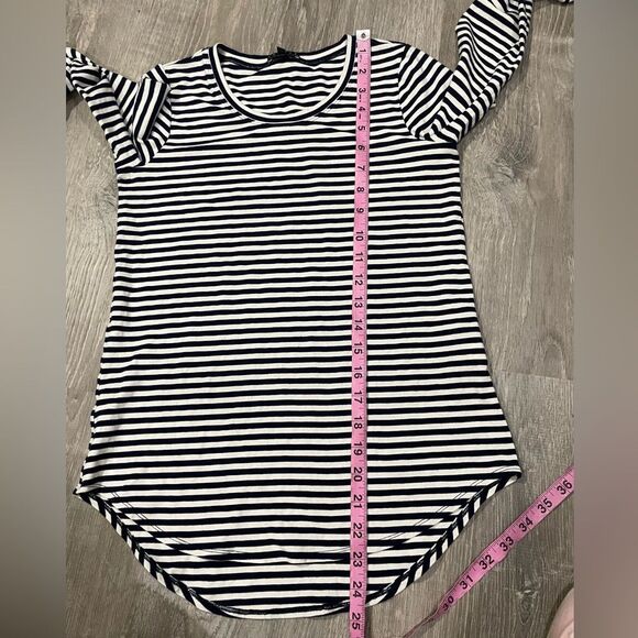 Theory Erossa Striped Long Sleeve Knit Stretch Top Size Small - Picture 7 of 9